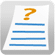 A paper with a question mark on it.