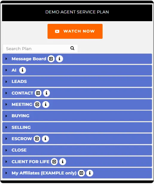 Agent Transparent Service Plan