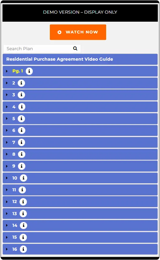 Residential Purchase Agreement Video Guide